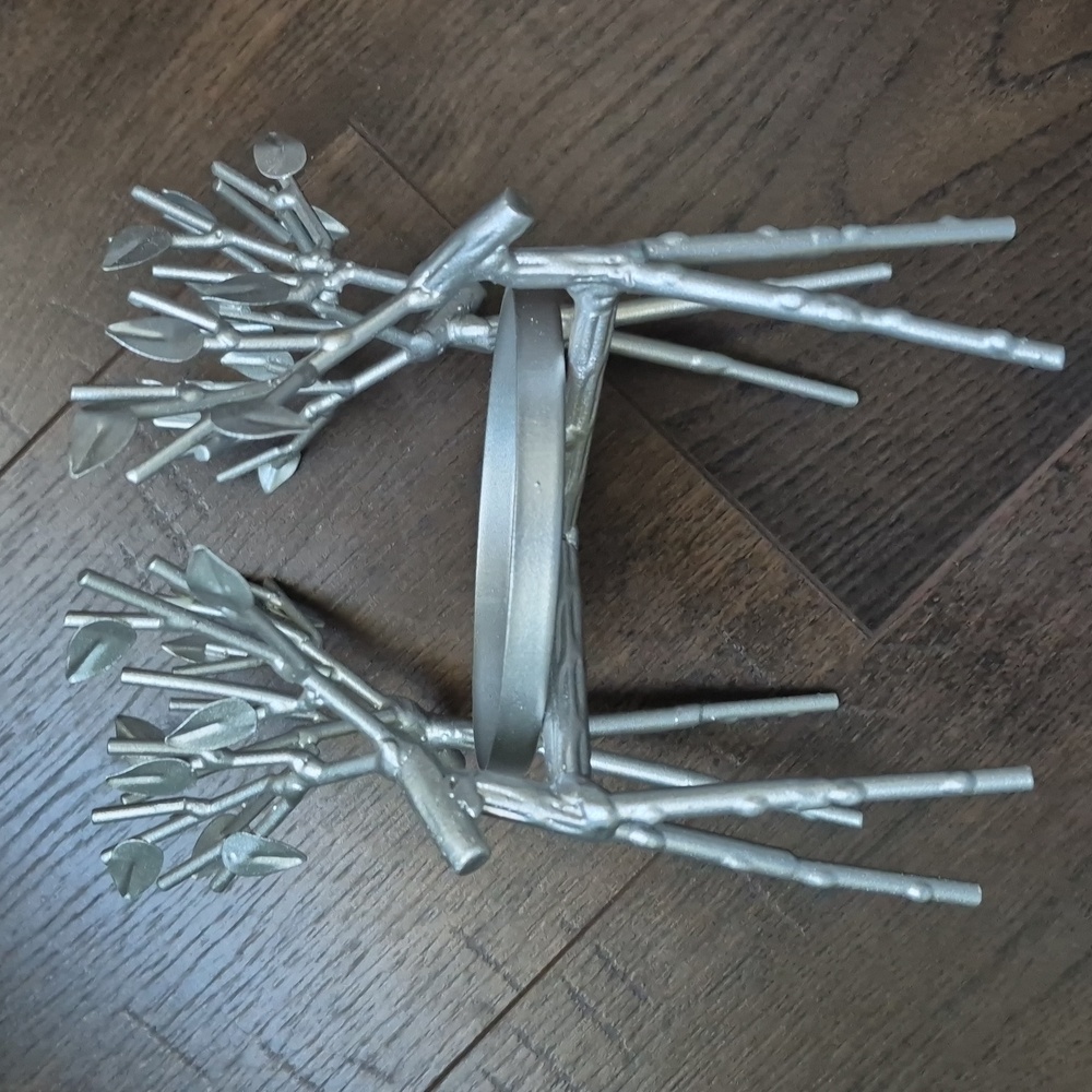 Yankee Candle Silver Reindeer Candle Holder